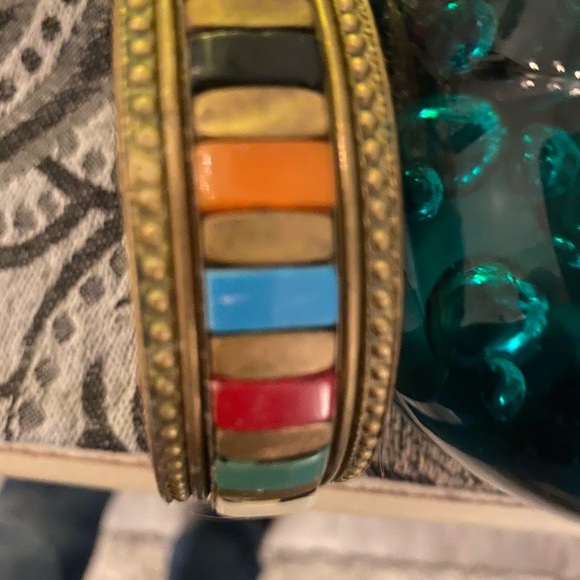 ONE of a kind mutli stone bangle Bracelet - Picture 2 of 5